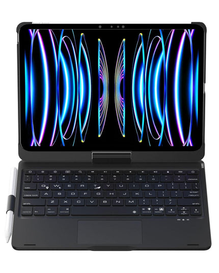 360 Degree Rotating Bluetooth Keyboard Leather Case For Ipad Pro 11 With Backlight - Black-1915197148748713985