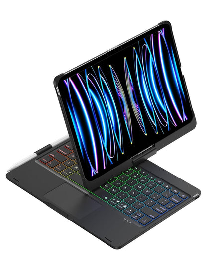 360 Degree Rotating Bluetooth Keyboard Leather Case For Ipad Pro 11 With Backlight - Black-1915197148748713986