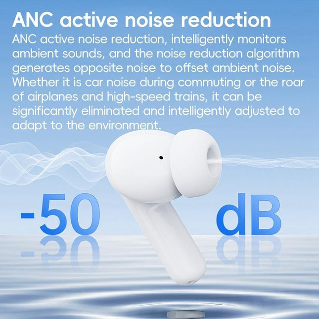 Wireless Active Noise-Cancelling Earbuds - White-1915196819571347459