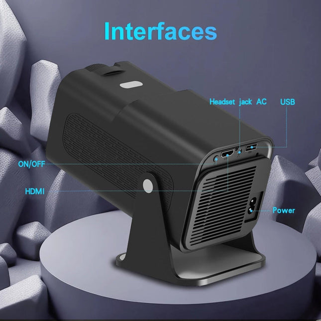 Portable 4K Android 12.0 Mini Wifi Projector For Home Use-1915196526196559874
