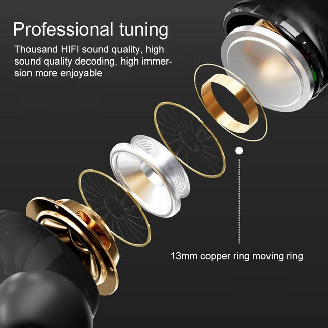 Wireless Bluetooth Earphone With Touch Screen & Noise Reduction - White-1915196825372069890