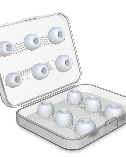6 Pairs Wireless Earphone Earplugs For Airpods Pro With Storage Box - White-1915196916484935688