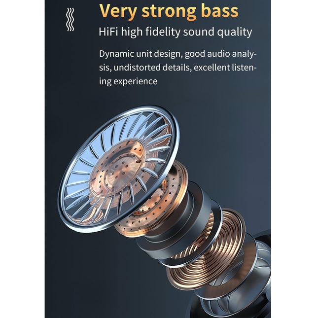 Waterproof Wireless Bluetooth 5.0 Earphones With Charging Box And Led Display-1915197074165600258