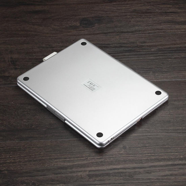 Rotatable Bluetooth Keyboard Leather Case For Ipad 10.2 With Backlit Pen Slot - Silver-1915196596543426564