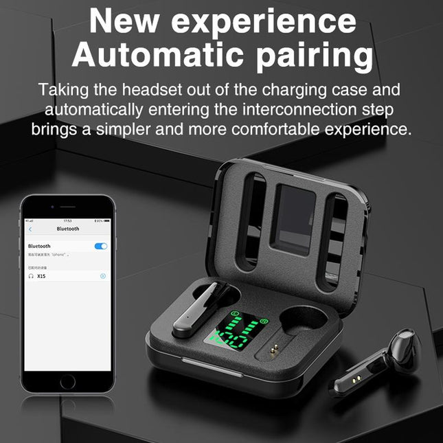 Wireless Bluetooth Earphones With Charging Box & Led Display-1915196637760851973