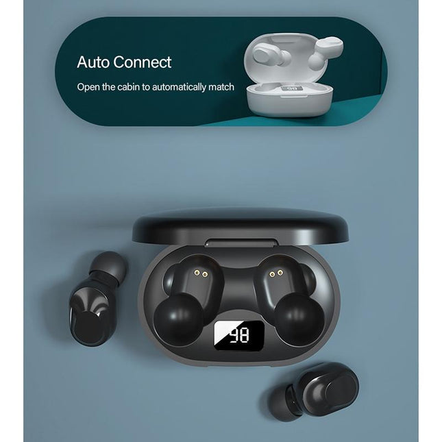 Wireless Bluetooth Earphone With Noise Reduction & Charging Box - Led Display-1915196633075814409