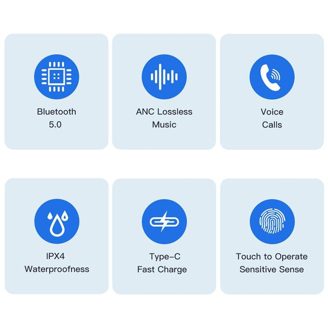 Waterproof Tws Headset With Anc & Charging Case - Ta1 Bluetooth V5.0-1915197596352253955