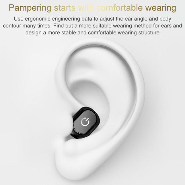 Wireless Bluetooth 5.0 Single In-Ear Earphone - Black-1915196736935170050