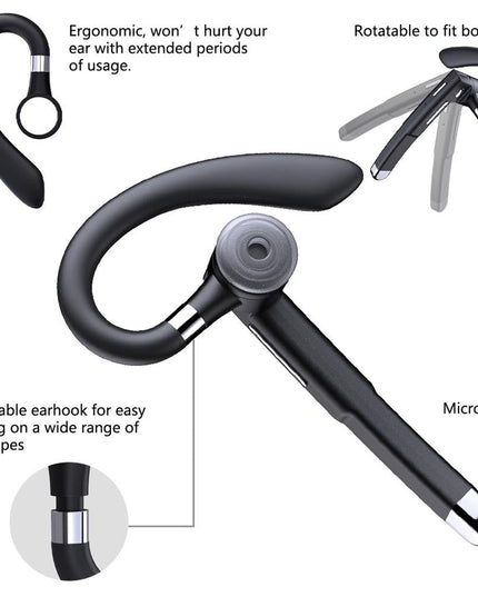 Wireless Bluetooth Earphone With Rotatable Earhook - Noise Cancelling-1915197676694147075
