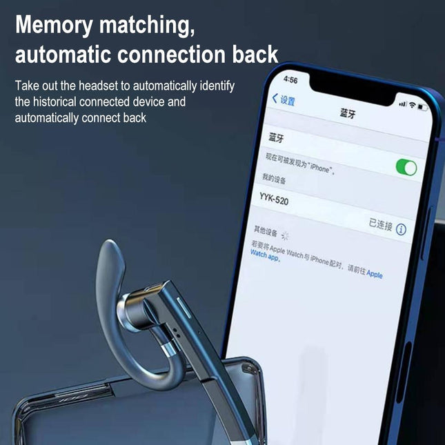 Wireless Bluetooth Earphone With Noise Cancelling & Rotatable Earhook - Charging Box & Digital Display-1922443437601329158