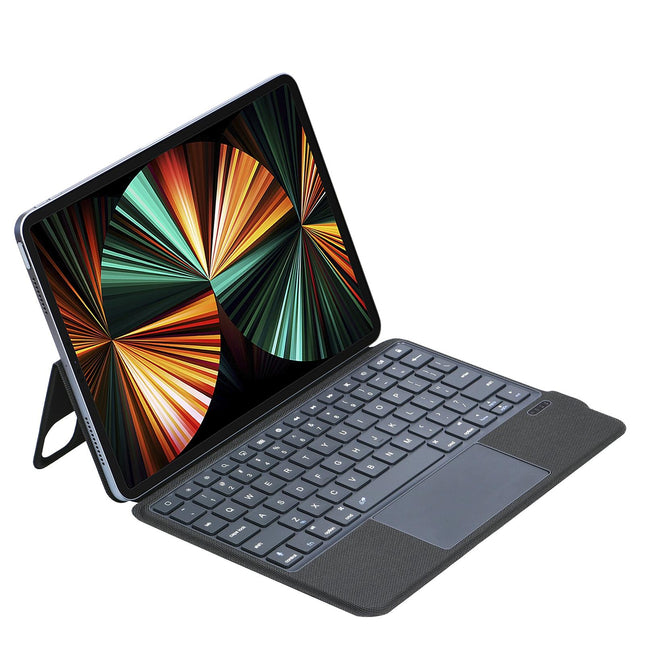 Bluetooth Keyboard Leather Case For Ipad Air / Pro 11 - Touch Pad - Black-1922443417741299712