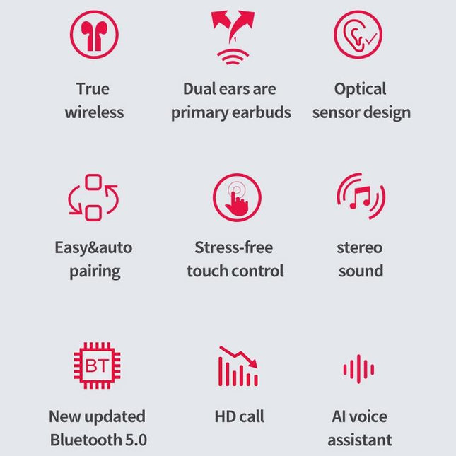 Wireless Bluetooth 5.0 Earphones - J1 Pro - Black-1915196805415571463