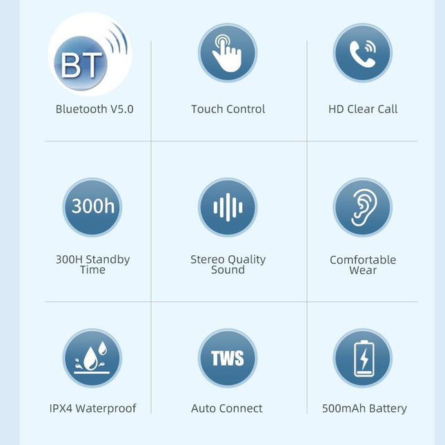 Wireless T28P Bluetooth V5.0 Tws Sports Headset With Led Display And Charging Case-1915196798759211016