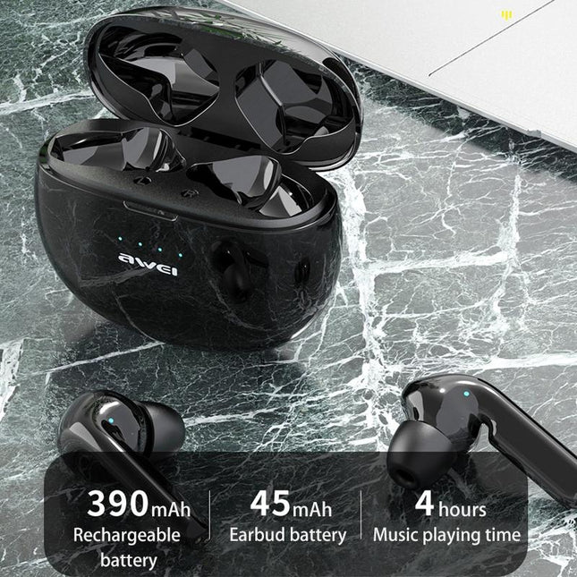 Wireless Sports Headset With Charging Case - T15 Tws Bluetooth V5.0 Black-1915196677946478597