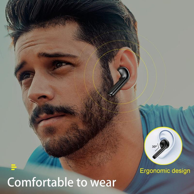 Wireless Sports Headset With Charging Case - T15 Tws Bluetooth V5.0 Black-1915196677946478599