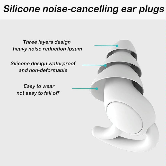 Silicone Earplugs For Sleeping - Shark Fin Design-1915197732994289669