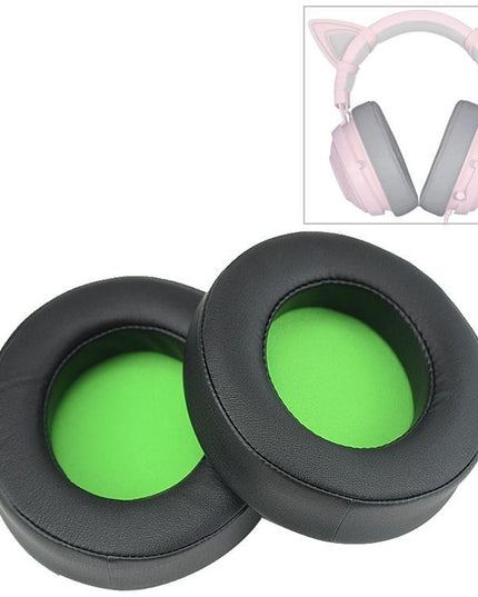2-Pack Replacement Earpads For Razer Kraken 7.1 V2 Pro Headphones - Green Sponge Cushions-1915197969028747264