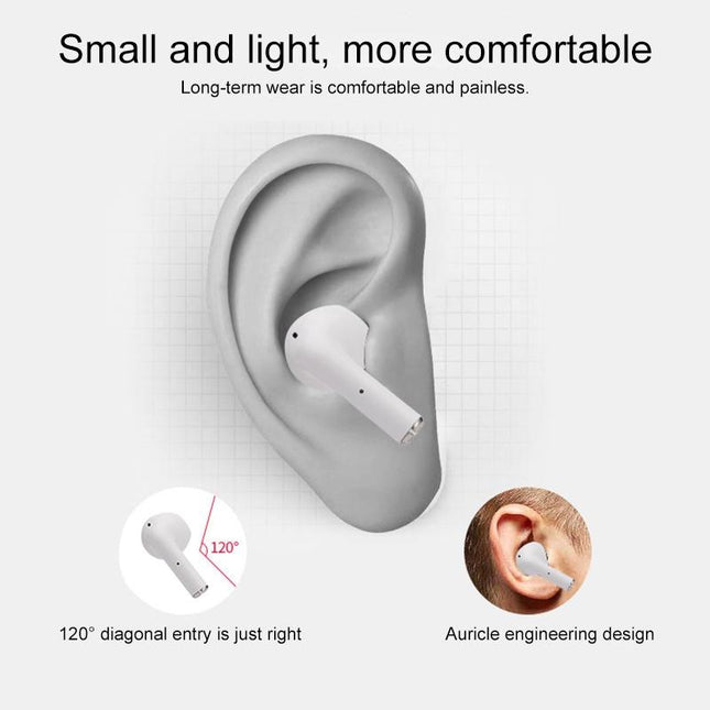 Wireless Bluetooth Earphones With Touch Display - White-1915196624737538054