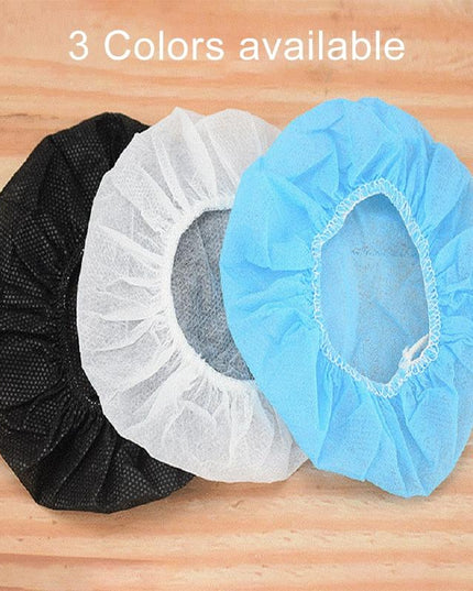 Black Disposable Earphone Earmuffs - Dust & Sweat Proof Breathable-1915196776139329539