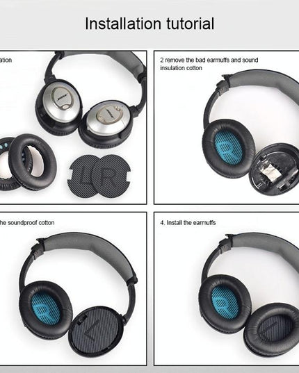 Soft Earmuff Headphone Jacket For Bose Qc2 / Qc15 / Ae2 / Qc25 - Dark Grey-1915197869162369029