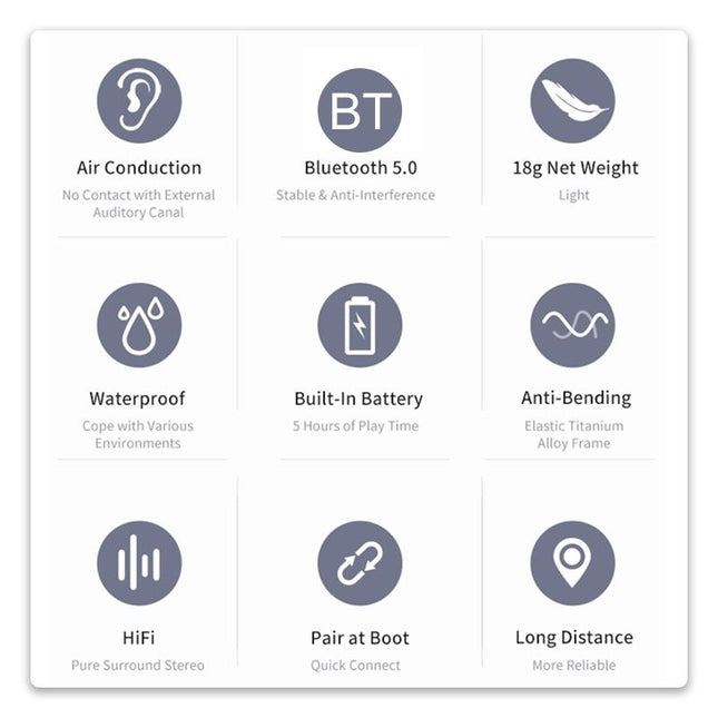 Wireless Sports Bluetooth Headset With Air Conduction - 5.0-1915197467624869894