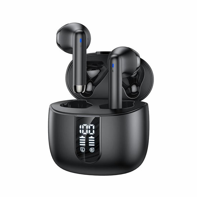 Wireless Bluetooth 5.0 Earphones With Led Display - Black-1915196796813053960