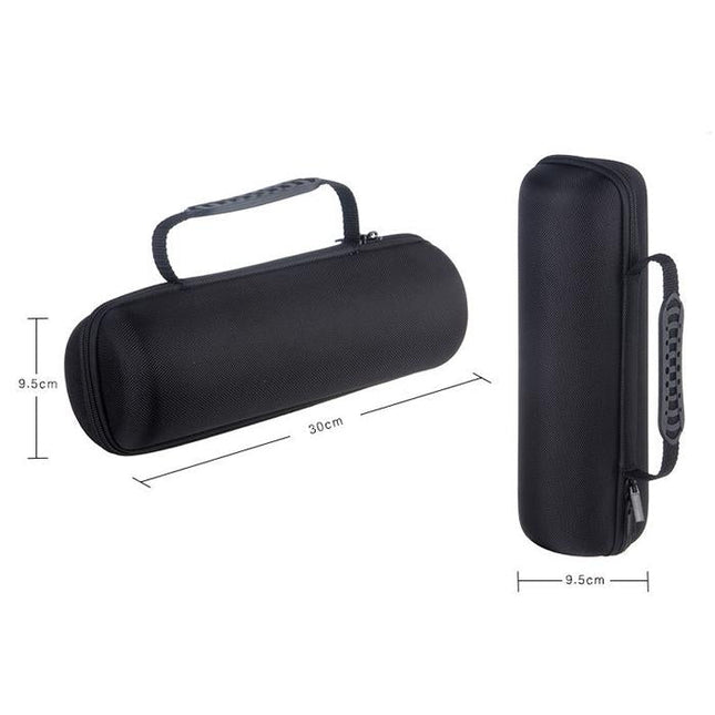 Portable Zipper Case For Jbl Charge 3 Speaker - Black Leather-1915196497486548994