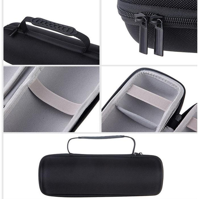 Portable Zipper Case For Jbl Charge 3 Speaker - Black Leather-1915196497486548996