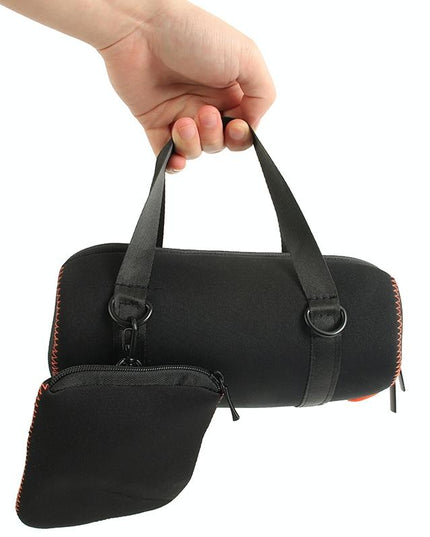 Protective Cover With Strap & Carabiner For Jbl Charge 5 - Black-1915196709688971267