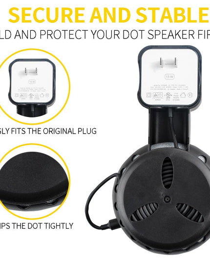 Smart Bluetooth Speaker Holder For Amazon Echo Dot 3 - Portable Wall Plug Accessory Black-1915196774012817412