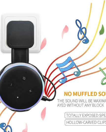 Smart Bluetooth Speaker Holder For Amazon Echo Dot 3 - Portable Wall Plug Accessory Black-1915196774012817413