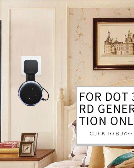 Smart Bluetooth Speaker Holder For Amazon Echo Dot 3 - Portable Wall Plug Accessory Black-1915196774012817415