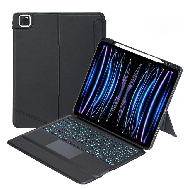 12.9 Ipad Pro Touch Backlight Bluetooth Keyboard Leather Case - Split Type 2022 / 2021 / 2020 / 2018-1915197568602738695