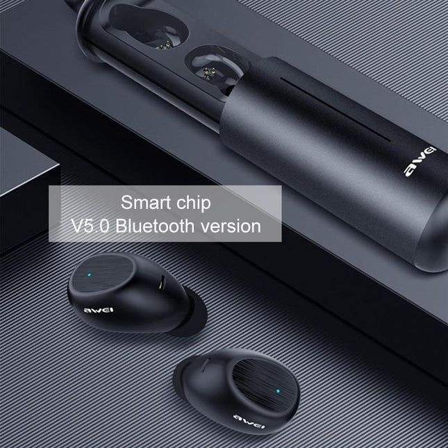 Wireless Sports Headset With Portable Charging Case - T55 Tws Bluetooth V5.0 Black-1915196738575142919