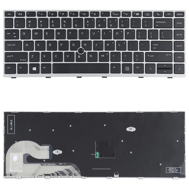 Silver Keyboard With Pointing Stick For Hp Elitebook G5 Series-1915196598363754496