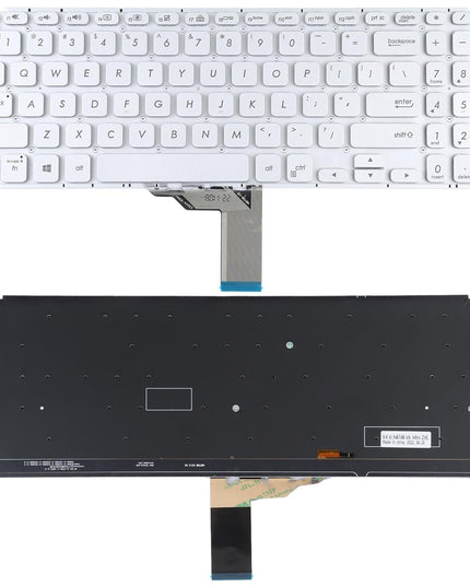 Us Keyboard With Backlight For Asus Vivobook X512 - Silver-1915196596845416448