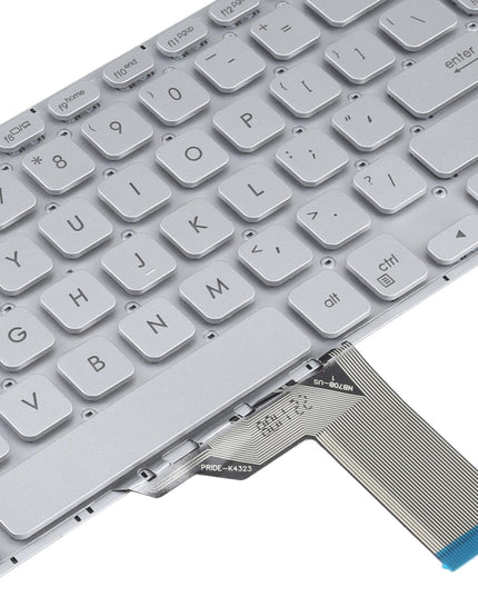 Us Keyboard With Backlight For Asus Vivobook X512 - Silver-1915196596845416451