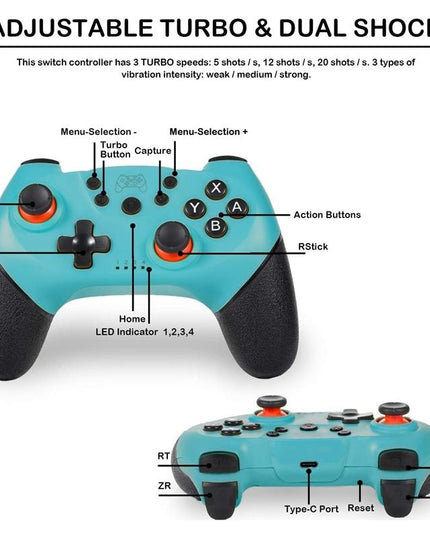 Switch Pro 6-Axis Tooth Gamepad-1915196545934954499