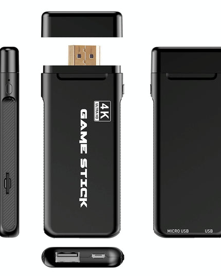 64Gb 4K Retro Game Stick + 2 Wireless Gamepads & 10 000+ Pre-Installed Games-1915198063752908800