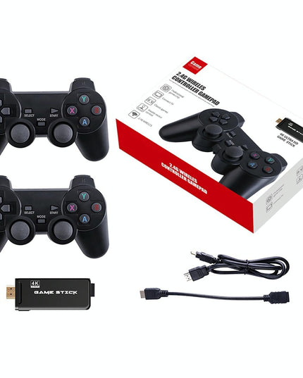 64Gb 4K Retro Game Stick + 2 Wireless Gamepads & 10 000+ Pre-Installed Games-1915198063752908801