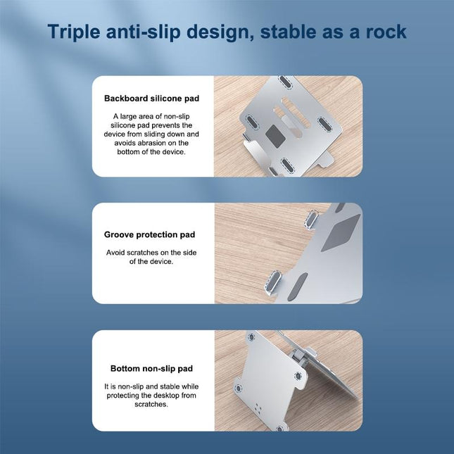 Adjustable Aluminum Laptop Stand - Multi-Functional & Foldable-1915197460242894851