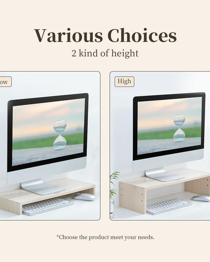 Natural Wood Monitor Stand - Holds Computer Screen-1915196985112137730