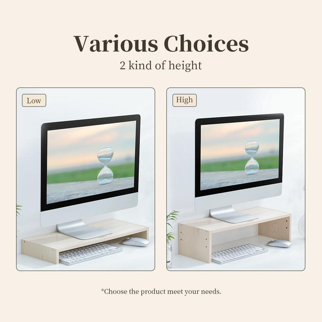 Natural Wood Monitor Stand - Holds Computer Screen-1915196985112137730