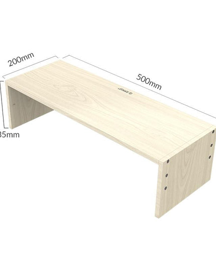 Natural Wood Monitor Stand - Compact Design-1915198222012387332