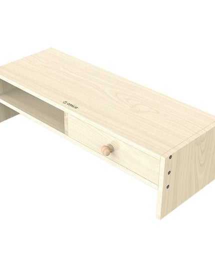 Wood Grain Monitor Stand With Drawer - 2 Layers-1915197507139407872