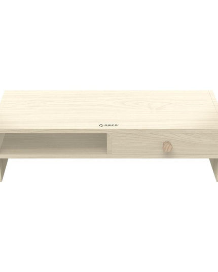 Wood Grain Monitor Stand With Drawer - 2 Layers-1915197507139407873