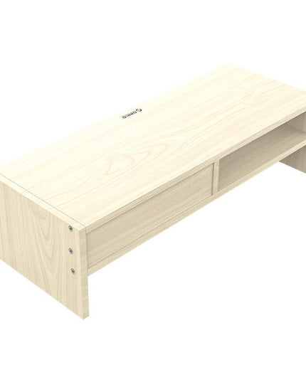 Wood Grain Monitor Stand With Drawer - 2 Layers-1915197507139407875