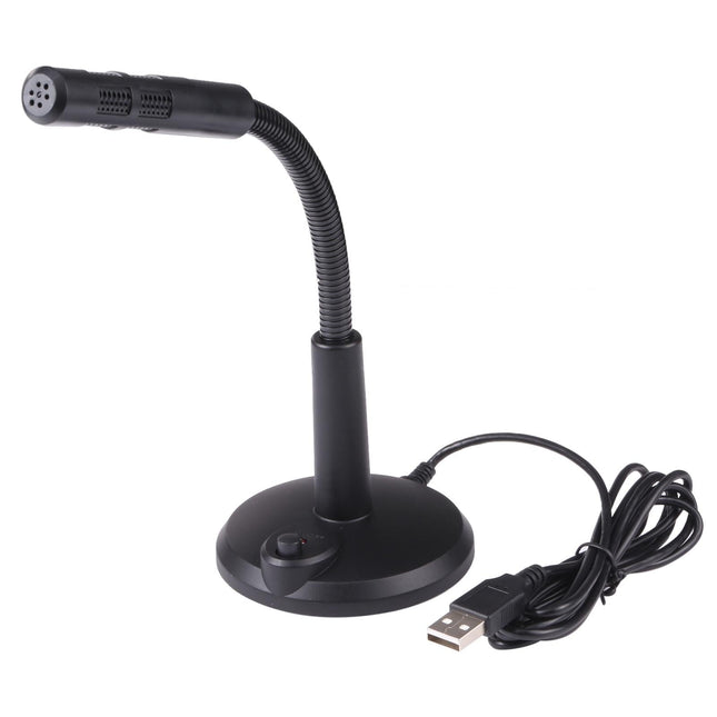 Usb Computer Microphone - Plug And Play - Black-1915196753523642369