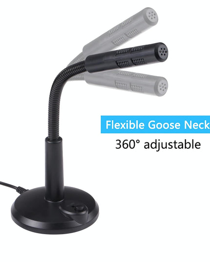 Drive-Free Computer Microphone - 3.5Mm Plug Black 3.5M-1915196768287592450