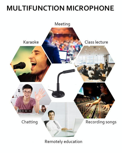 Drive-Free Computer Microphone - 3.5Mm Plug Black 3.5M-1915196768287592454